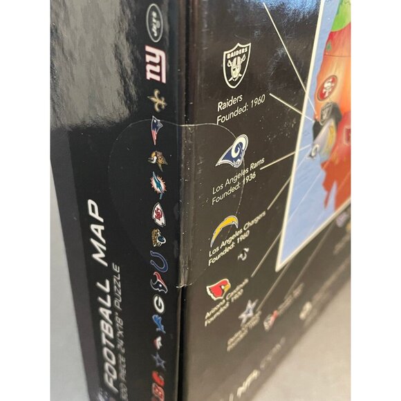 NFL United States of Football Map 500 pc Jigsaw Puzzle 24" x 18" MasterPiece new - Picture 3 of 13